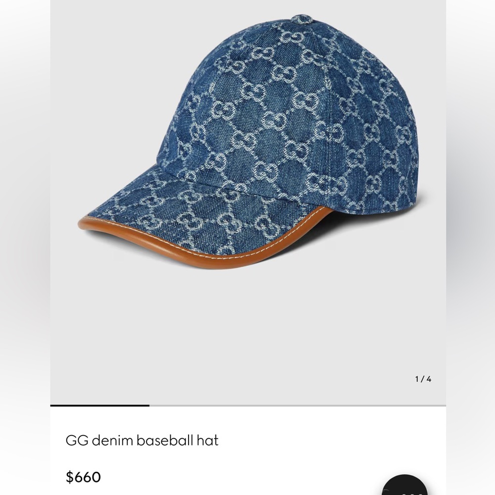 gucci denim baseball hat - Picture 9 of 9